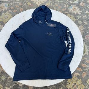NWT Vineyard Vines Men’s Long-Sleeve Vintage Whale Hoodie Tee